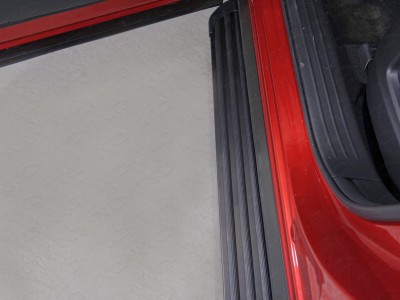 Пороги алюминиевые Slim Line Black ТСС для Mazda CX-9 2017-2021