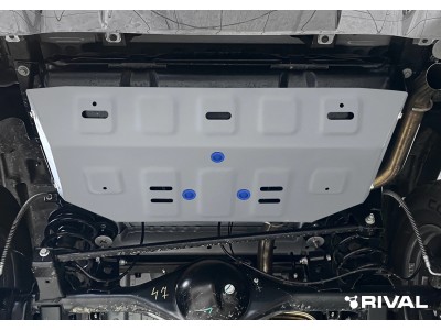 Защита топливного бака (алюминий) + комплект крепежа для BAIC Beijing BJ40 2023-н.в. (V - 2.0T, АКПП, 4WD)