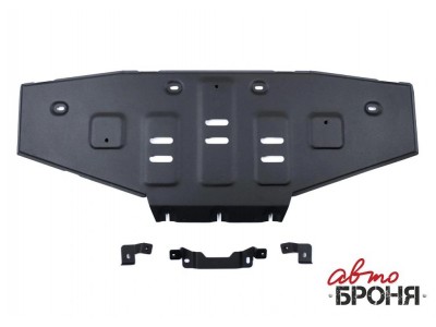 Защита радиатора (сталь) + комплект крепежа для BAIC BJ40 2023-н.в. (V - 2.0, АКПП, полный) №111.03502.1