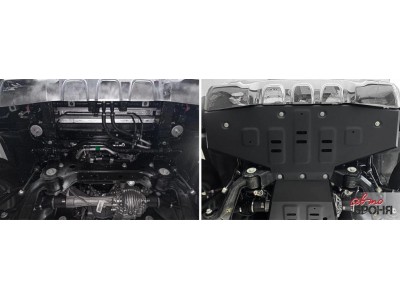 Защита радиатора (сталь) + комплект крепежа для BAIC BJ40 2023-н.в. (V - 2.0, АКПП, полный)