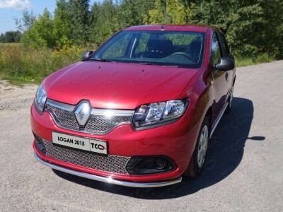 Защита переднего бампера 42 мм для Renault Logan № RENLOG15-01