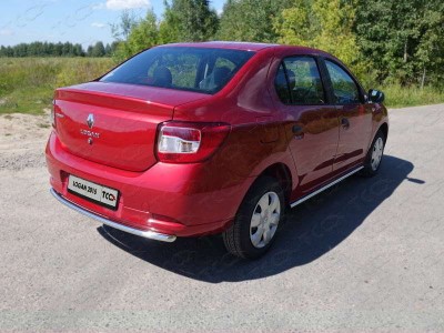 Защита заднего бампера 42 мм для Renault Logan № RENLOG15-06