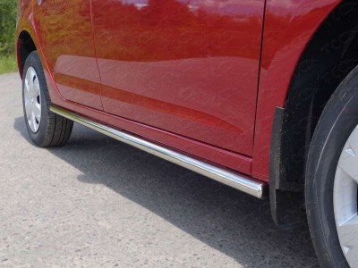 Пороги труба 42 мм для Renault Logan № RENLOG15-05
