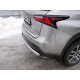 Защита заднего бампера овальная 75х42 мм ТСС для Lexus NX-200t 2014-2017