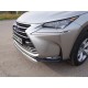 Защита передняя овальная 75х42 мм ТСС для Lexus NX-200t 2014-2017