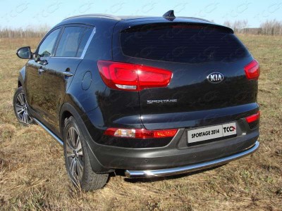 Защита заднего бампера центральная 60 мм для Kia Sportage № KIASPORT14-14