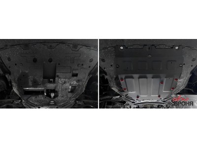 Защита картера (сталь) + комплект крепежа для Changan CS55 Plus 2022-н.в. (V - 1.5) ,Uni-S 2024-н.в.