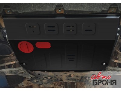 Защита картера (сталь) + комплект крепежа для Jetour T2 2024-н.в. (V - 2.0, робот, полный)