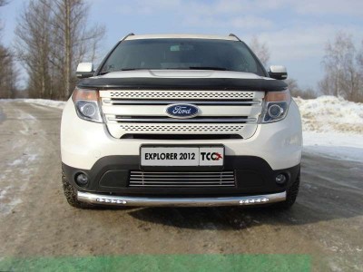 Защита переднего бампера с ДХО 76 мм для Ford Explorer № FOREXPL12-18