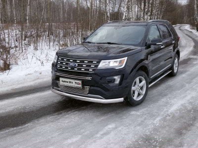 Накладка решётки радиатора нижняя 16 мм ТСС для Ford Explorer 2015-2017