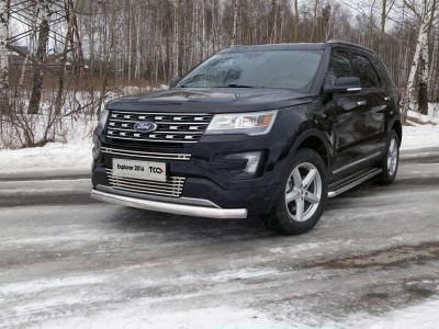 Накладка решётки радиатора нижняя 16 мм ТСС для Ford Explorer 2015-2017