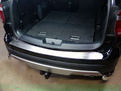 Накладка на задний бампер шлифованный лист для Ford Explorer № FOREXPL16-27