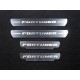 Накладки на пороги шлифованный лист надпись Fortuner 4 штуки ТСС для Toyota Fortuner 2017-2021