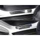 Накладки на пороги шлифованный лист надпись Fortuner 4 штуки ТСС для Toyota Fortuner 2017-2021