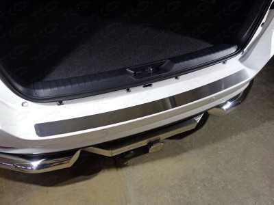 Накладка на задний бампер шлифованный лист для Toyota Fortuner № TOYFORT17-08