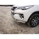 Защита передняя двойная 76-60 мм ТСС для Toyota Fortuner 2017-2020
