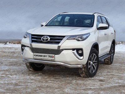Защита переднего бампера волна 76 мм для Toyota Fortuner № TOYFORT17-21