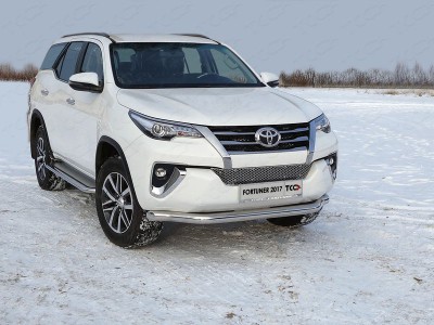 Защита переднего бампера 76 мм для Toyota Fortuner № TOYFORT17-22