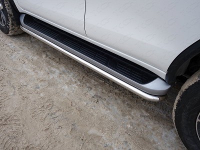 Защита штатных порогов 51 мм для Toyota Fortuner № TOYFORT17-35