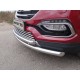 Защита передняя двойная 60-50 мм ТСС для Hyundai Santa Fe 2015-2018