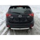 Защита заднего бампера овальная короткая 75х42 мм ТСС для Mazda CX-5 2011-2015
