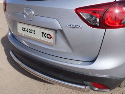 Накладка на задний бампер шлифованный лист 1 мм для Mazda CX-5 № MAZCX512-22