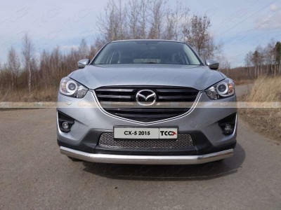 Защита передняя овальная 75х42 мм для Mazda CX-5 № MAZCX512-14