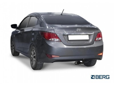 Фаркоп для Hyundai Solaris 2011-2017, Kia Rio 2011-2017 крепление шара на двух болтах
