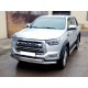 Защита переднего бампера радиусная двойная d-76+60 с подгибами для JAC T8 Pro 2020-н.в.