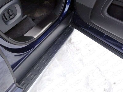 Накладки на пороги шлифованный лист ТСС для Range Rover Sport 2013-2021