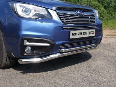Накладка решётки радиатора верхняя 12 мм ТСС для Subaru Forester 2016-2018