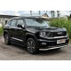 Пороги алюминиевые "Slim Line Black" 1820 мм для Haval H7 2.0 4WD 2024-н.в.