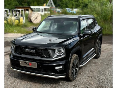 Пороги с площадкой 60,3 мм для Haval H7 2.0 4WD 2024-н.в.