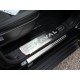 Накладки на пороги (лист шлифованный с полосой) 4шт для Haval H7 2.0 4WD 2024-н.в.
