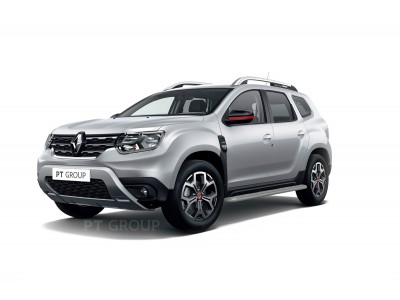 Защита порогов с алюм. площадкой d=51 мм ИСКРА (ППК) для Renault Duster 2021-2022