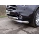 Защита передняя двойная с ДХО 75-75 мм ТСС для Infiniti QX70 2013-2017