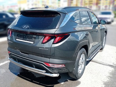 Защита заднего бампера двойная d-60+43 для Hyundai Tucson 2020 – н.в. HNT21_3.1