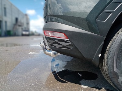 Защита заднего бампера двойная d-60+43 Технотек для Hyundai Tucson 2020 – н.в.