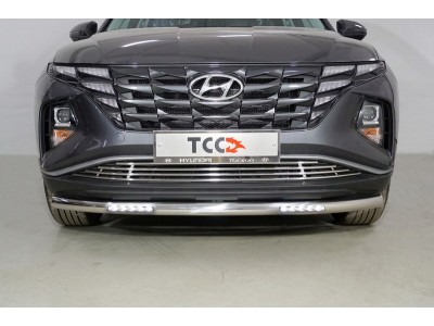 Защита передняя нижняя (с ДХО) 60,3 мм для Hyundai Tucson 2020 – н.в. HYUNTUC21-26