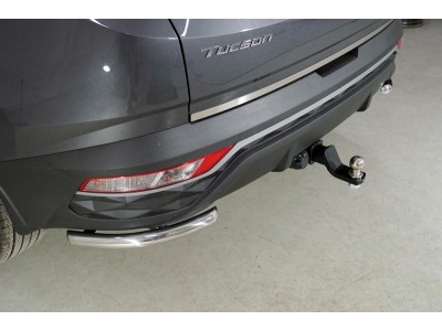 Защита задняя (уголки) 42,4 мм ТСС для Hyundai Tucson 2020 – н.в.
