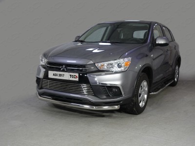 Защита переднего бампера 60 мм для Mitsubishi ASX № MITSASX17-18