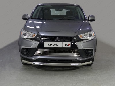 Защита переднего бампера с ДХО 60 мм для Mitsubishi ASX № MITSASX17-19