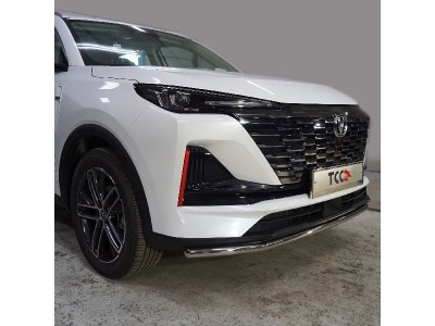 Защита передняя нижняя 42,4 мм ТСС для Changan CS55 plus I Рестайлинг 2WD 1.5T 2021 – н.в.