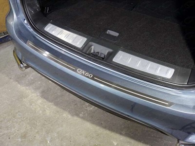 Накладка на задний бампер лист шлифованный надпись QX60 для Infiniti QX60 № INFQX6016-12