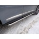 Пороги с площадкой нержавеющий лист 42 мм ТСС для Infiniti QX60 2016-2021