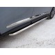 Пороги с площадкой нержавеющий лист 60 мм ТСС для Infiniti QX60 2016-2021