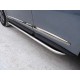 Пороги овал с площадкой нержавеющий лист 75х42 мм ТСС для Infiniti QX60 2016-2021