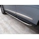 Пороги труба овальная с накладками гнутые 75х42 мм ТСС для Infiniti QX60 2016-2021 INFQX6016-39