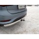 Защита заднего бампера овальная 75х42 мм ТСС для Infiniti QX60 2016-2021
