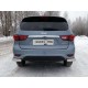 Защита задняя овальные уголки 75х42 мм ТСС для Infiniti QX60 2016-2021